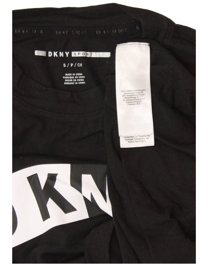 DKNY Ženski grafički prsluk UK 10 Mali crni pamuk