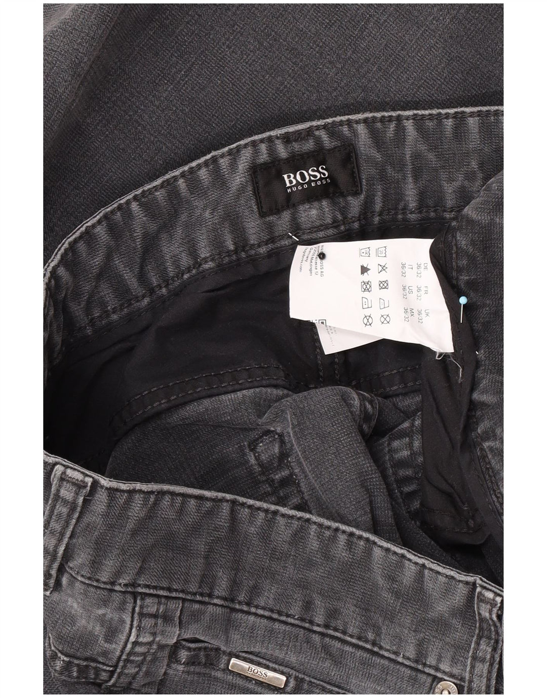 Hugo Boss Muške uske traperice W36 L32 Sivi pamuk