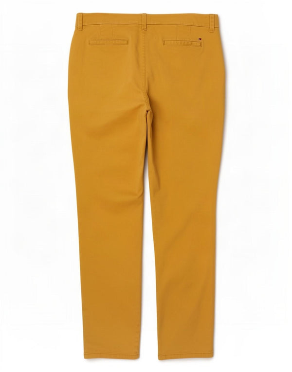 Tommy Hilfiger Ženske rastezljive chino hlače US 12 Large W34 L31 Žuta