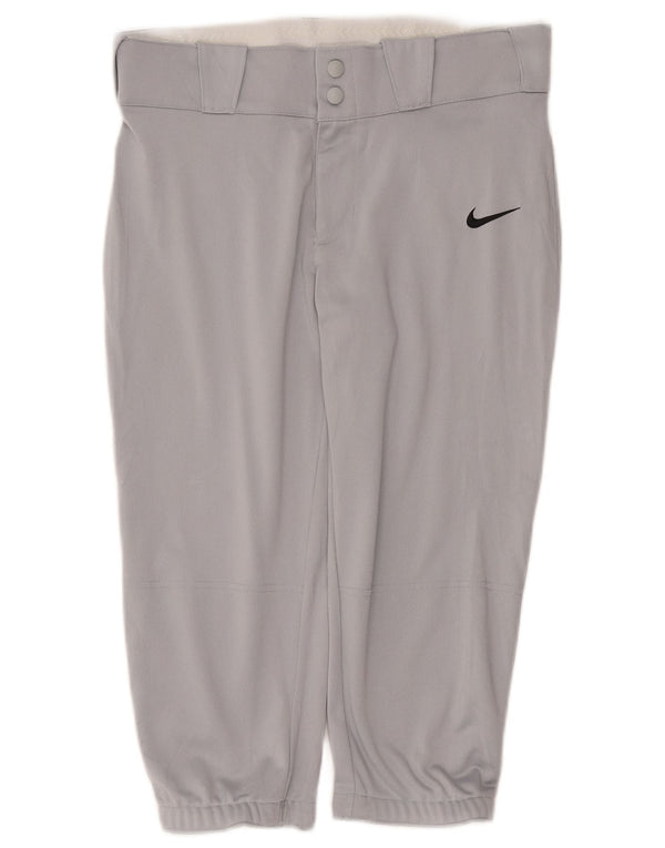 Nike Ženske Capri Trenirke Hlače Joggers UK 12 srednje sivi poliester