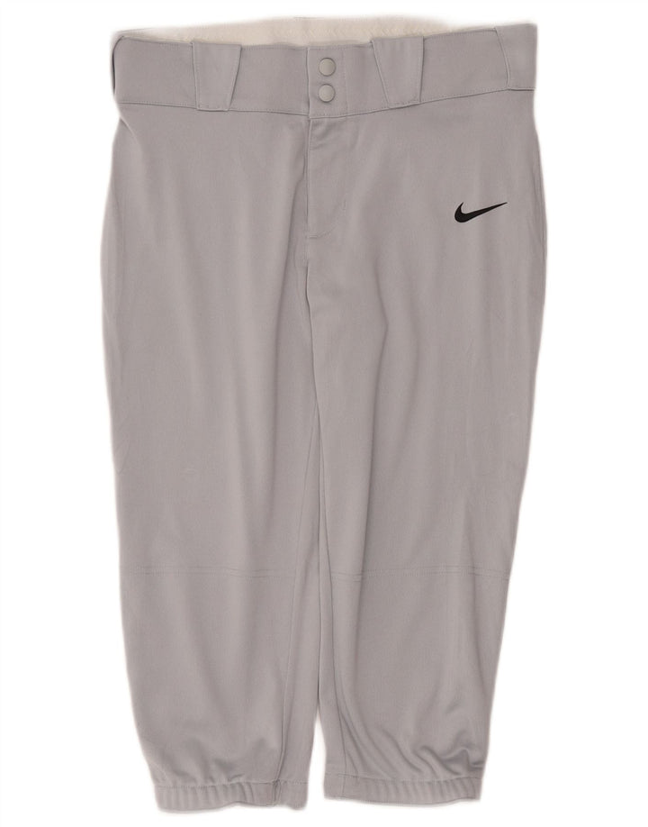 Nike Ženske Capri Trenirke Hlače Joggers UK 12 srednje sivi poliester