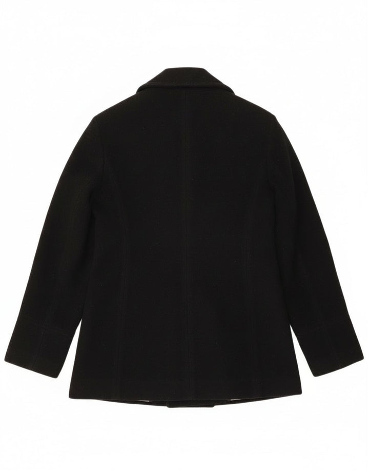 Calvin Klein Ženski graškasti kaput UK 4 Mali crni vuneni