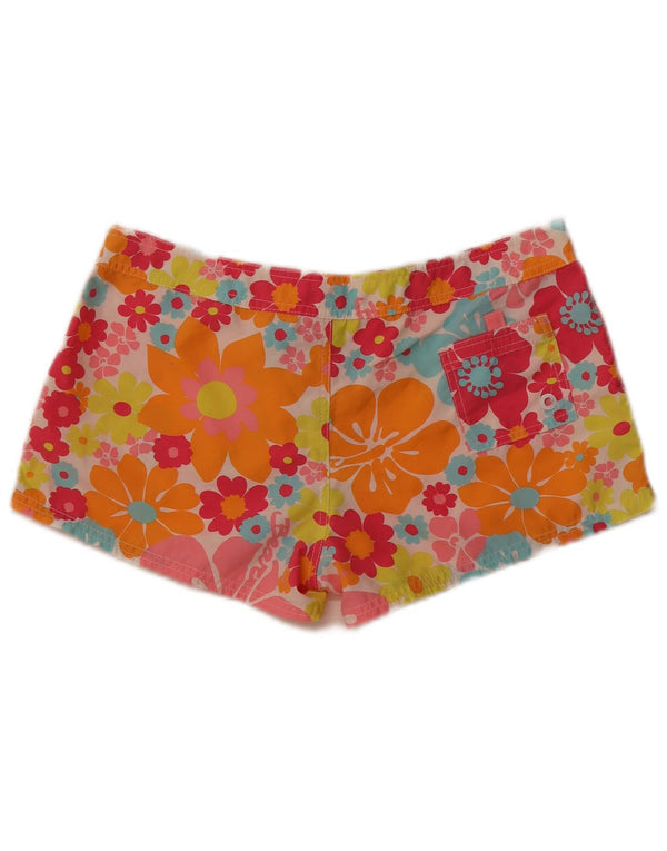 Bear Womens Swimming Shorts UK 14 Large  Multicoloured Floral Polyester