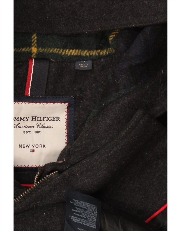 Tommy Hilfiger ženski duffle kaput s kapuljačom UK 10 Mala siva vuna