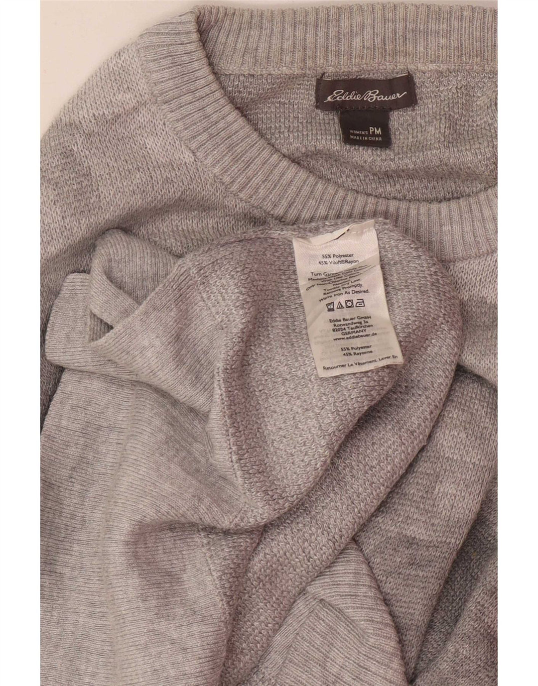 Eddie Bauer ženski pulover s okruglim izrezom UK 14 srednje siva