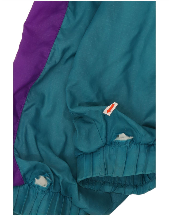 Vintage muška gornja jakna od trenirke, veliki tirkizni najlon 90-ih