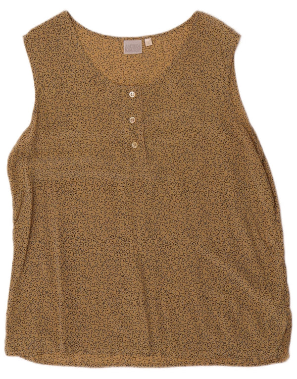 Andrea Mare Ženska majica bez rukava UK 16 Large Beige Paisley