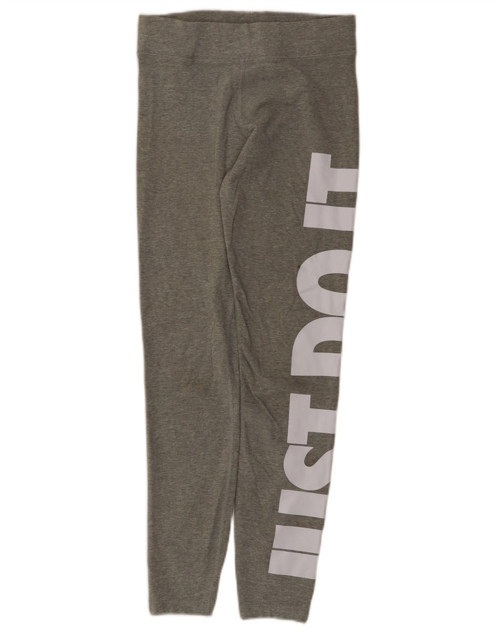 Nike ženske grafičke tajice UK 12 srednje sive pamučne