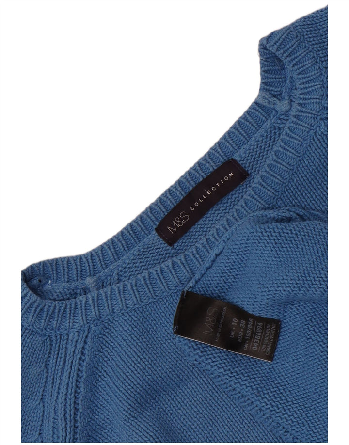 Marks & Spencer ženski pulover s velikim izrezom UK 10 Small Blue