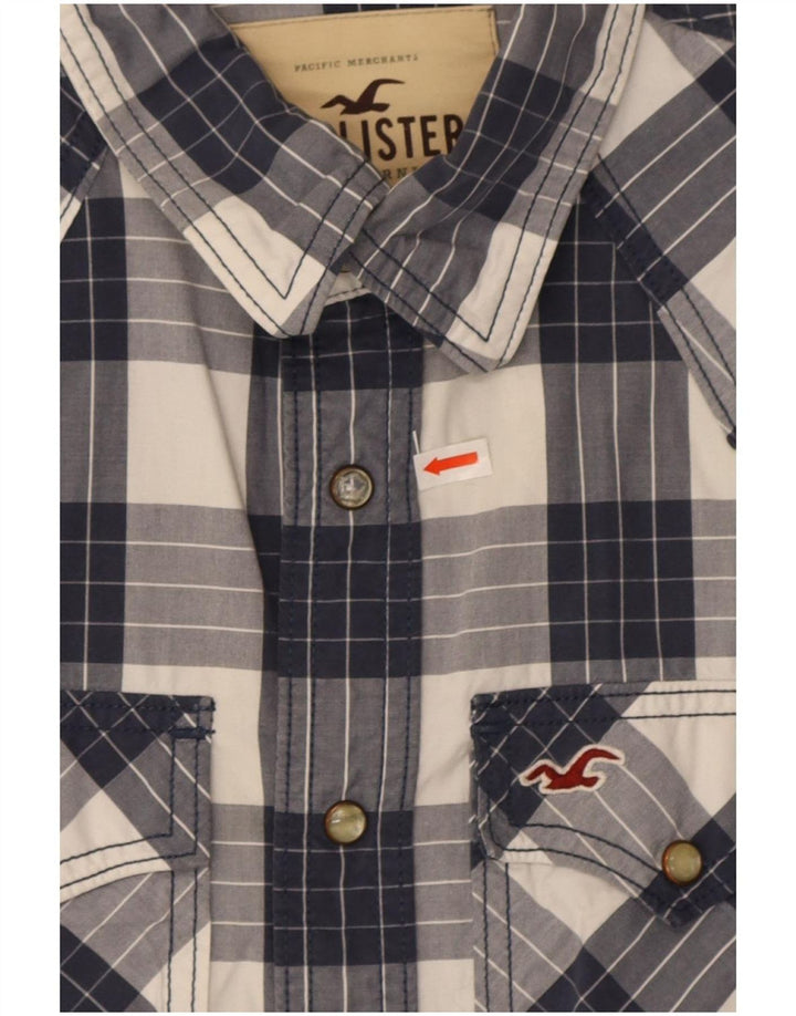 Hollister muška košulja mala tamnoplava karirana pamuk