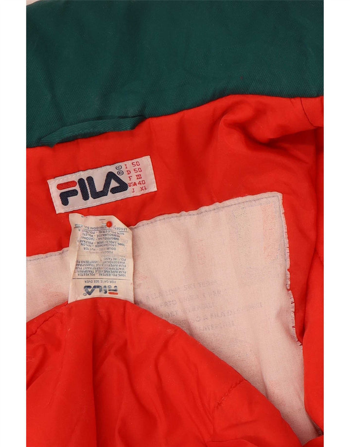 Fila Muška skijaška jakna IT 50 Large Orange Colourblock poliester