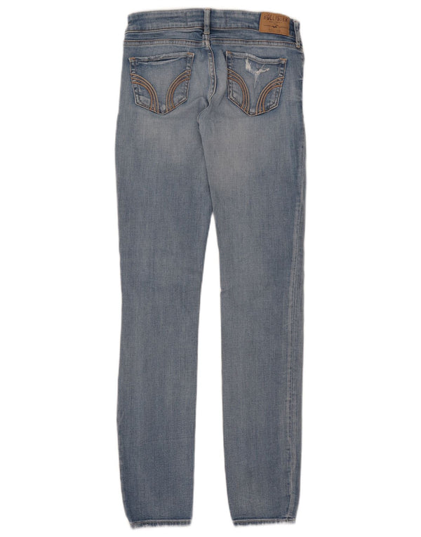 Hollister ženske uske traperice s oskudima US 1 XS W25 L31 plavi pamuk