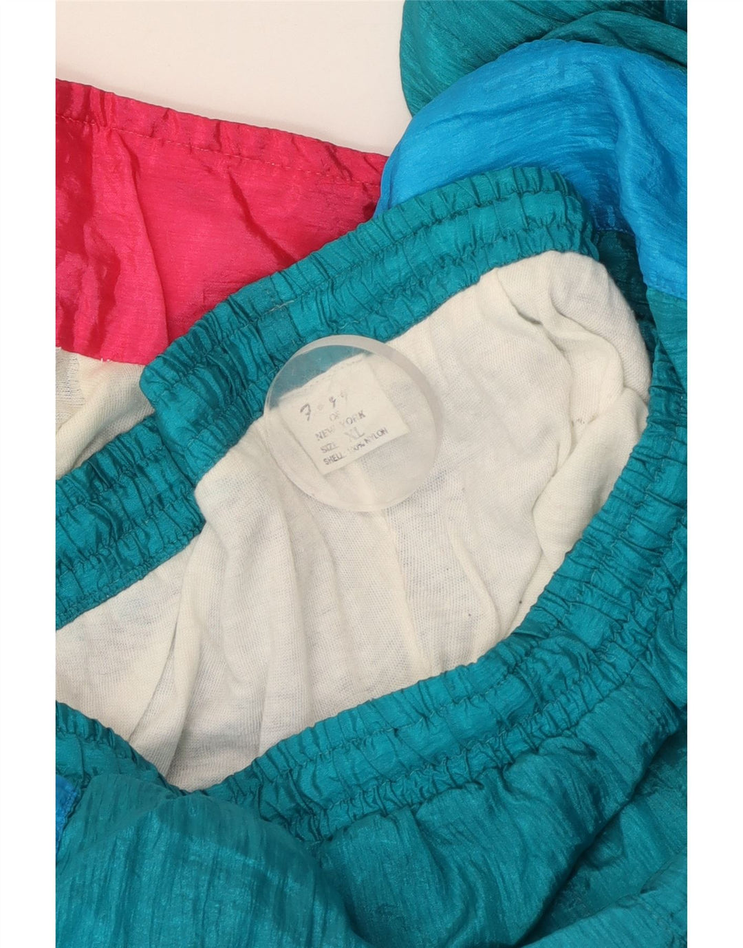 Vintage muška puna trenirka XL plavi najlon u blokovima boja