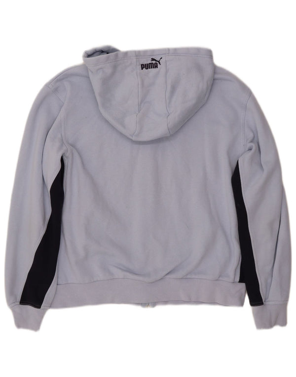 PUMA Ženska majica s kapuljačom s kapuljačom UK 14 Srednje plavi pamuk