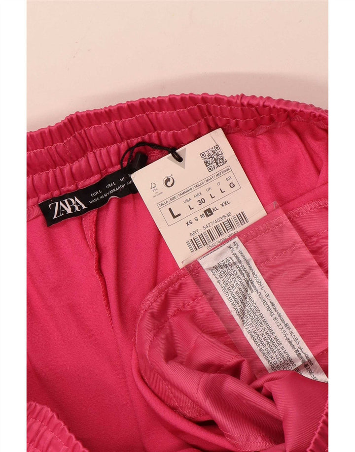 Zara ženske sportske kratke hlače Large W30 od ružičaste viskoze