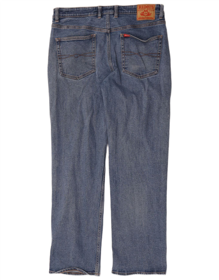 Lee Mens Riders Straight Jeans W36 L30 Plavi pamuk