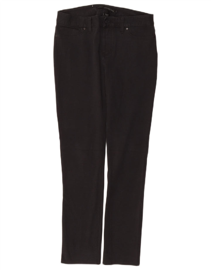 CALVIN KLEIN Ženske uske ležerne hlače US 6 srednje W30 L28 sivi pamuk