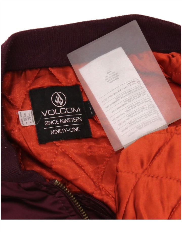 Volcom velika ženska bomber jakna UK 10 mali ljubičasti poliester