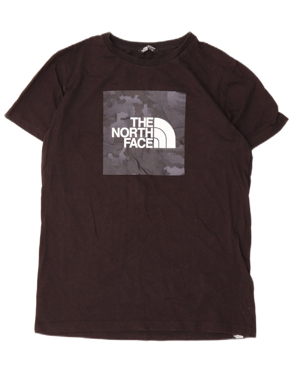 Top majica kratkih rukava The North Face Boys Graphic 15-16 Years 2XL crni pamuk
