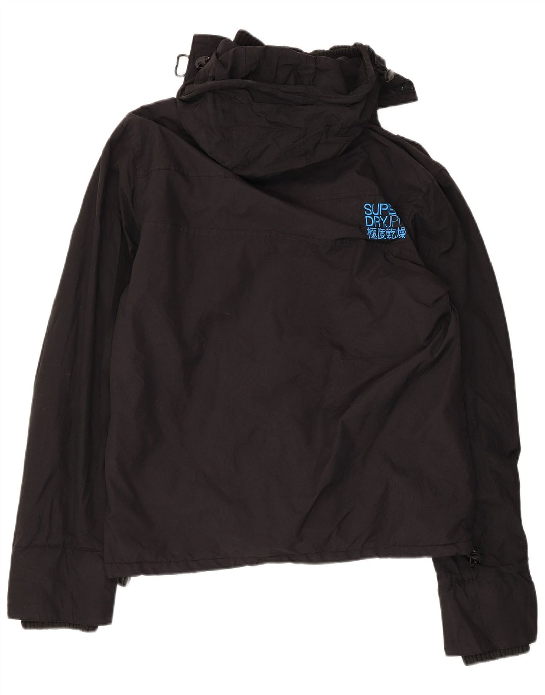 SUPERDRY ženska jakna s kapuljačom UK 16 Veliki crni najlon