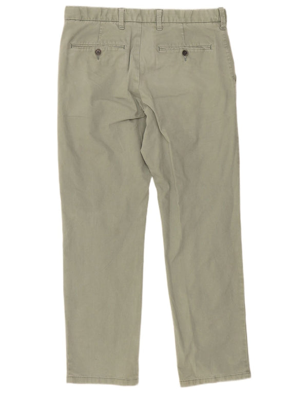 Marks & Spencer muške chino hlače standardnog kroja W32 L29 Zeleni pamuk