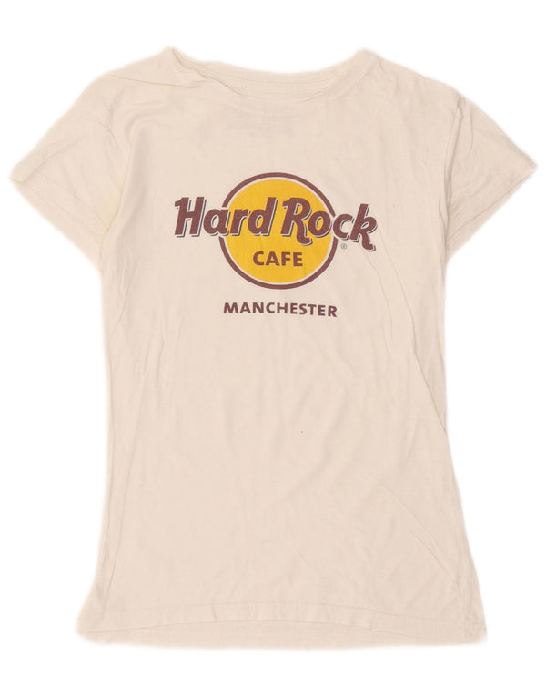Hard Rock Cafe Ženska majica kratkih rukava Manchester Graphic UK 10 Small White