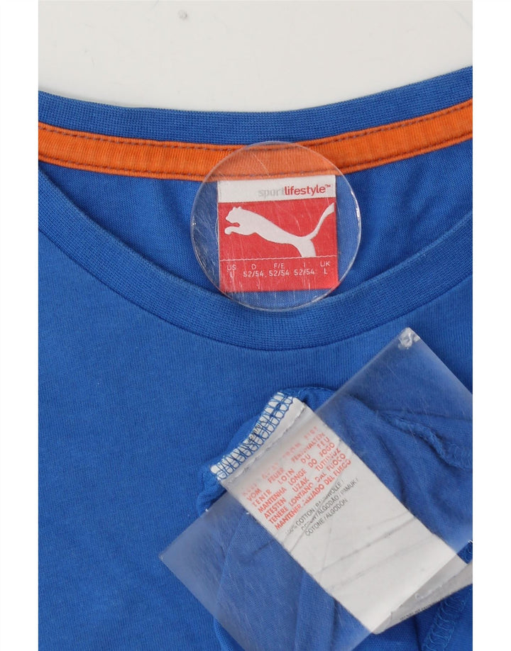 PUMA Muška majica kratkih rukava s grafičkim motivima, veliki plavi pamuk