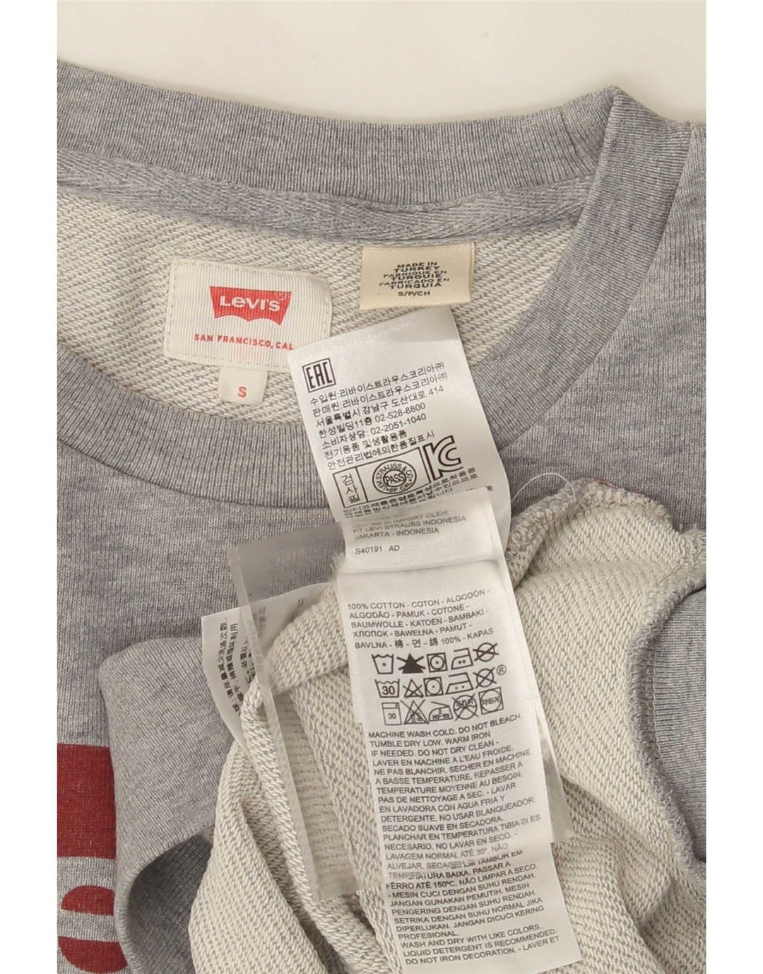 Levi's muška majica s grafičkim motivima, mali sivi pamuk