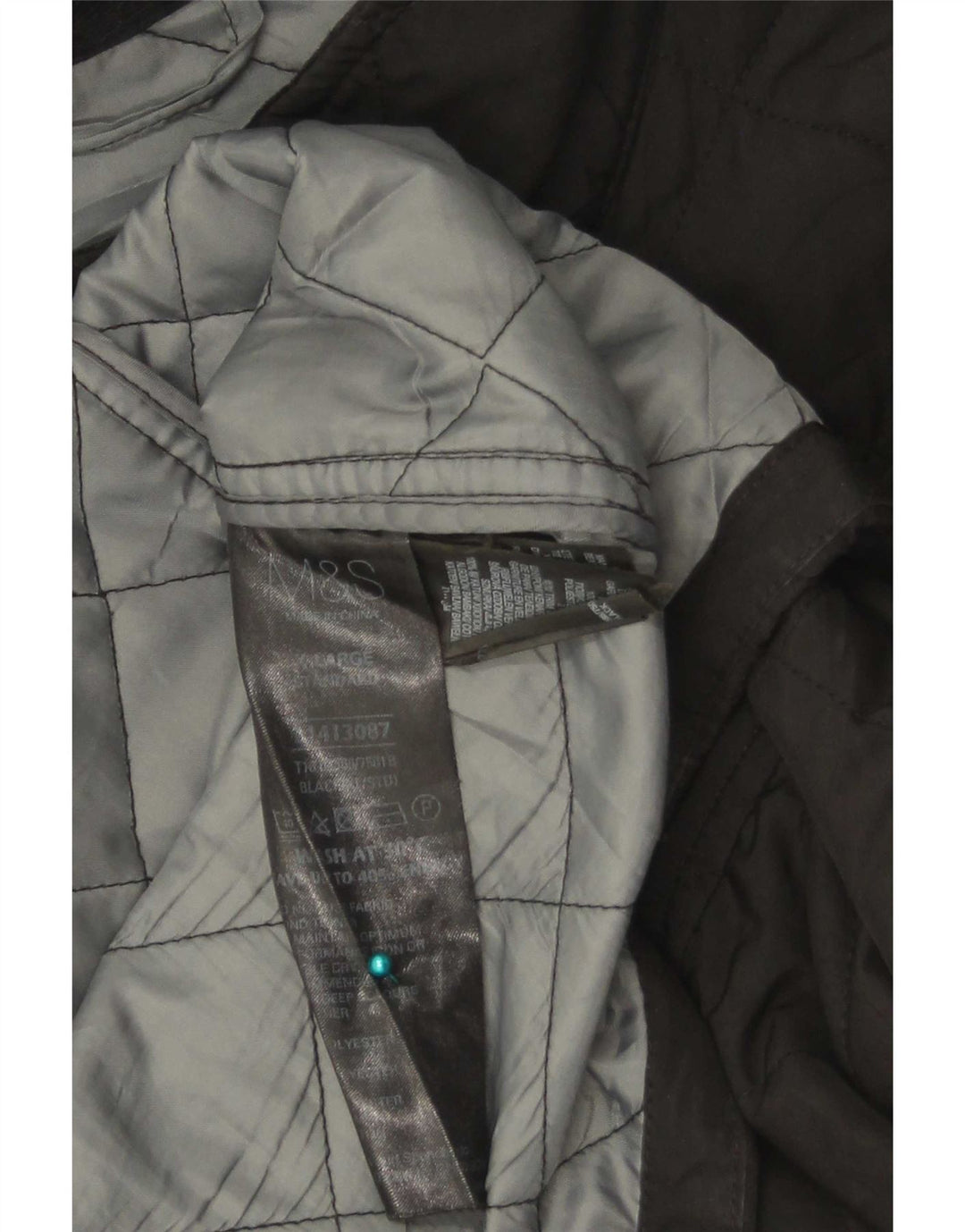 Marks & Spencer muška prošivena jakna Blue Harbor UK 42 XL crni poliester