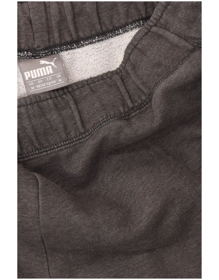 PUMA Mens Graphic Tracksuit Trousers Joggers Medium Grey Cotton