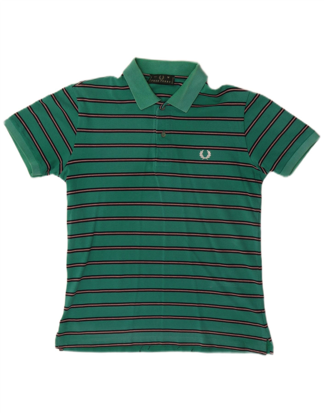 Fred Perry muška polo majica srednje zelene pruge, pamuk