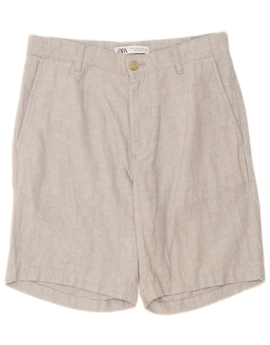 Zara muške chino kratke hlače EU 38 male W30 sivi lan