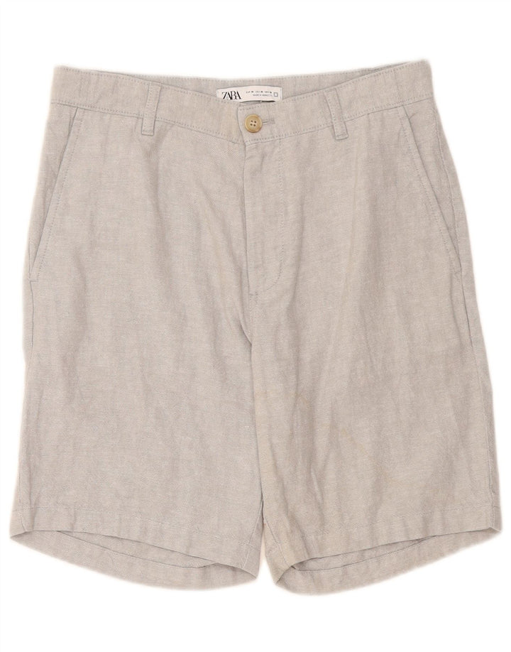 Zara muške chino kratke hlače EU 38 male W30 sivi lan