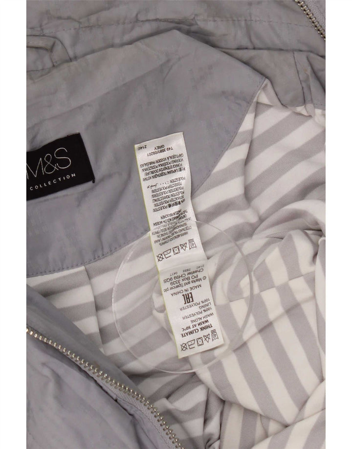 Marks & Spencer ženska pomoćna jakna s kapuljačom UK 18 XL sivi poliester