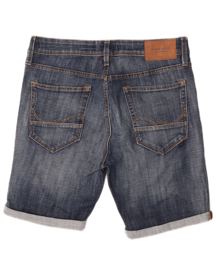 Jack & Jones muške traper kratke hlače srednje veličine W32 plavi pamuk