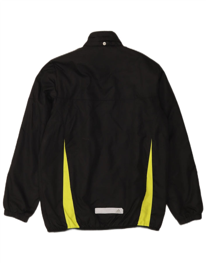 Gornja jakna od trenirke ADIDAS za dječake 11-12 godina, crni najlon u boji