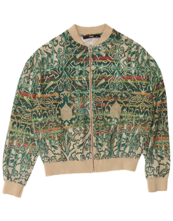 Vintage ženska bomber jakna EU 38 srednje zelene boje
