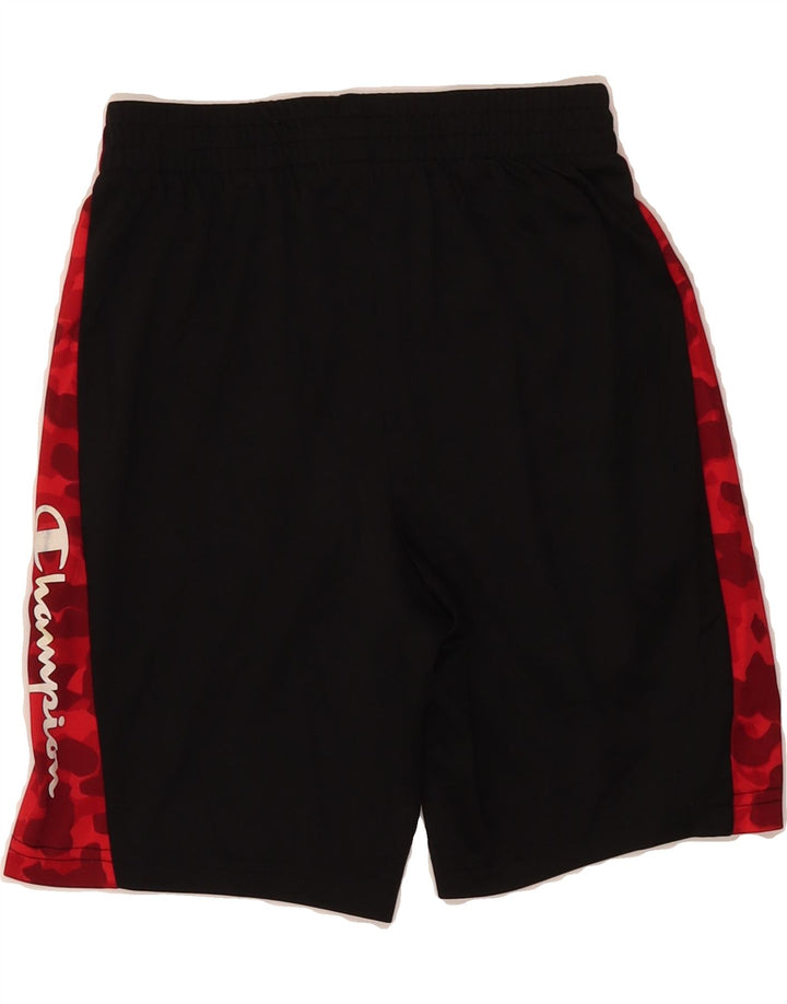 CHAMPION Boys Sport Shorts 10-11 Years Black Camouflage Polyester Vintage Champion and Second-Hand Champion from Messina Hembry 