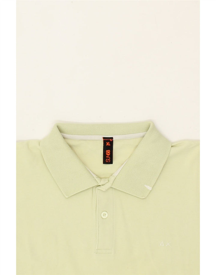 SUN68 Mens Polo Shirt XL Green Cotton Vintage Sun68 and Second-Hand Sun68 from Messina Hembry 