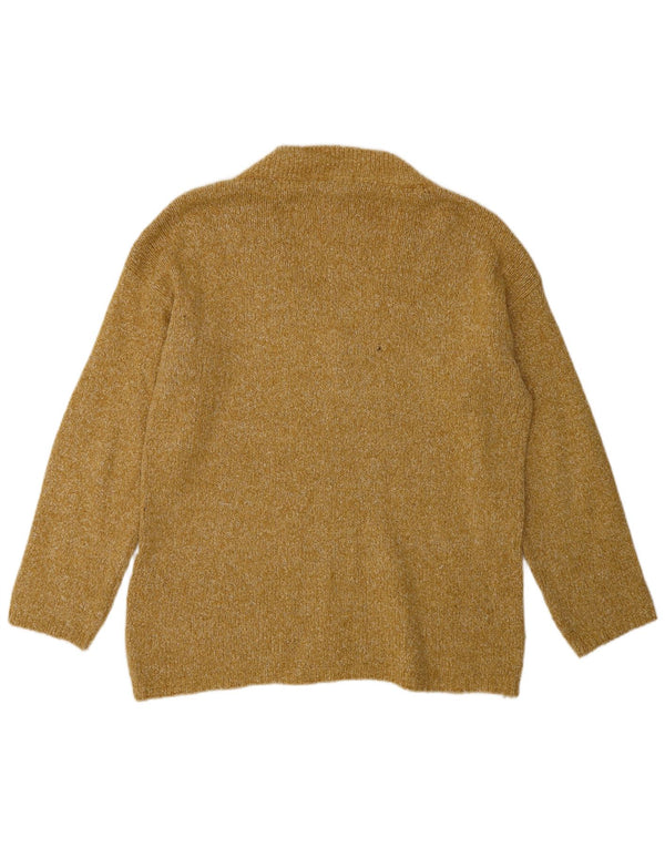 Ženski džemper s V-izrezom Massimo Dutti UK 10 Small Yellow Flected