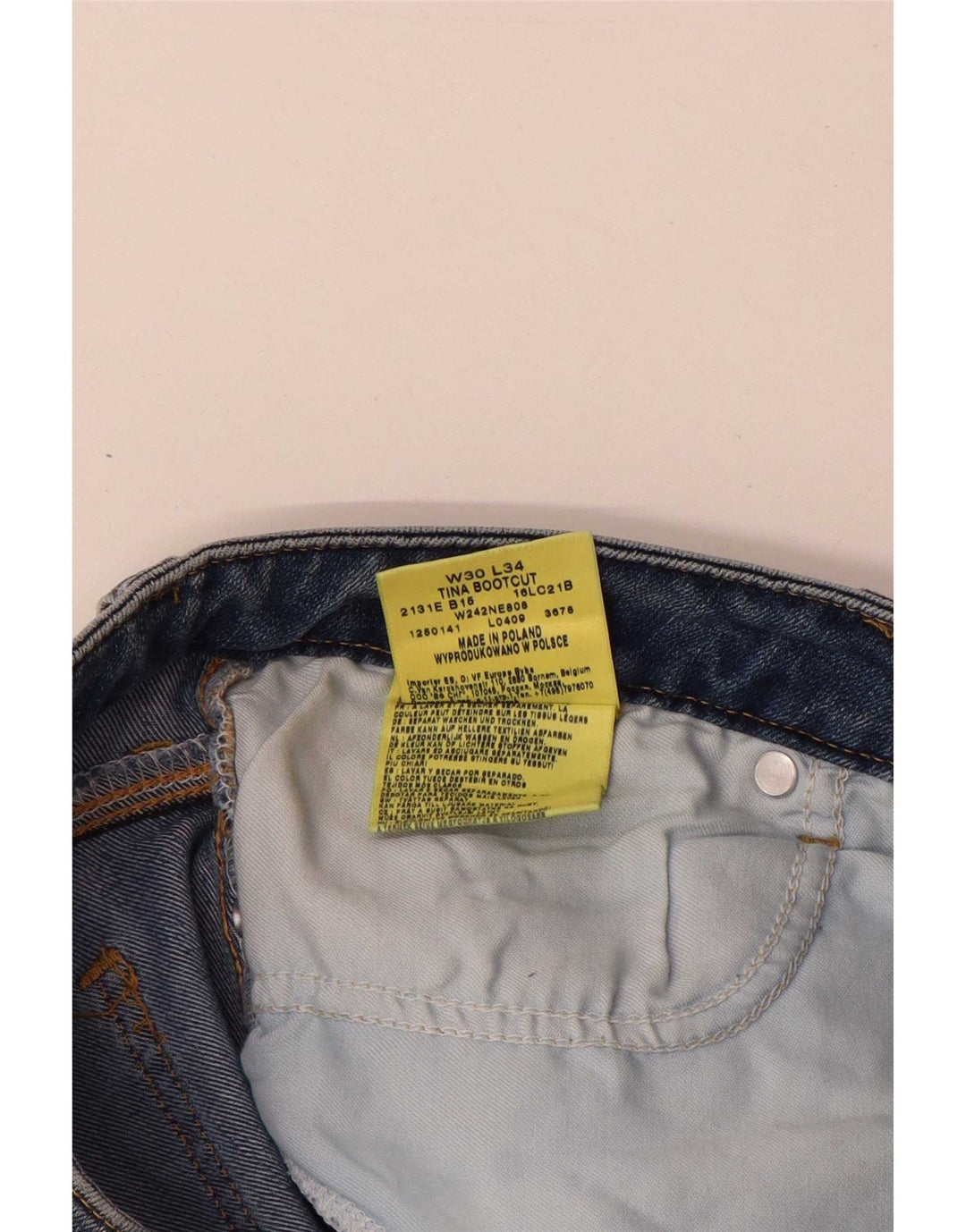 Wrangler ženske traperice TIna Bootcut W30 L34 plavi pamuk