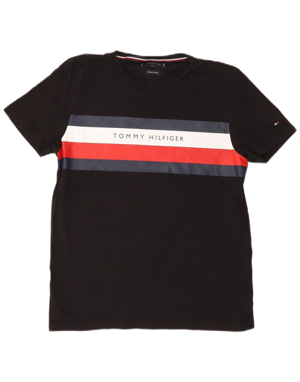 Tommy Hilfiger Ženska majica kratkih rukava s grafičkim motivima UK 16 Large Black Colourblock