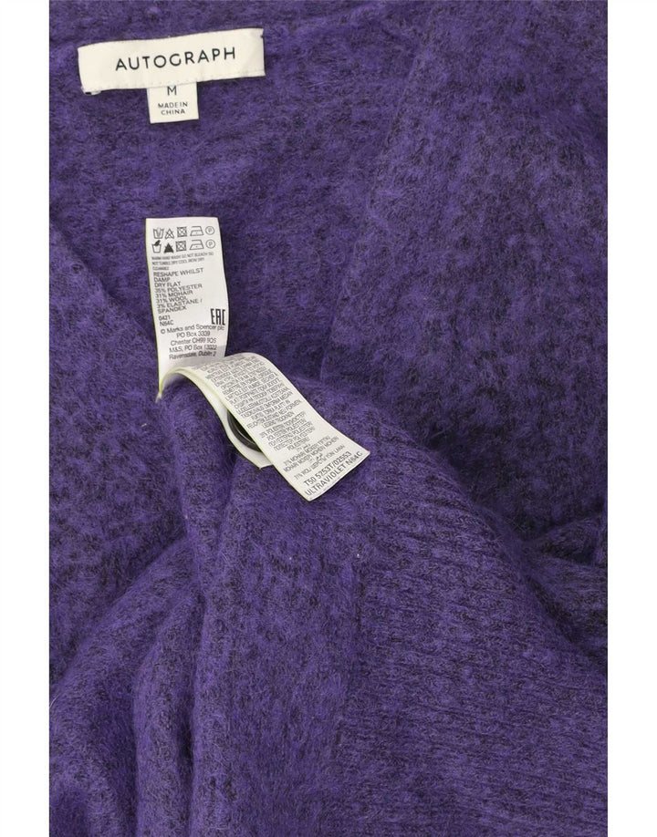 Marks & Spencer ženski džemper s autogramom UK 14 Srednje ljubičasta