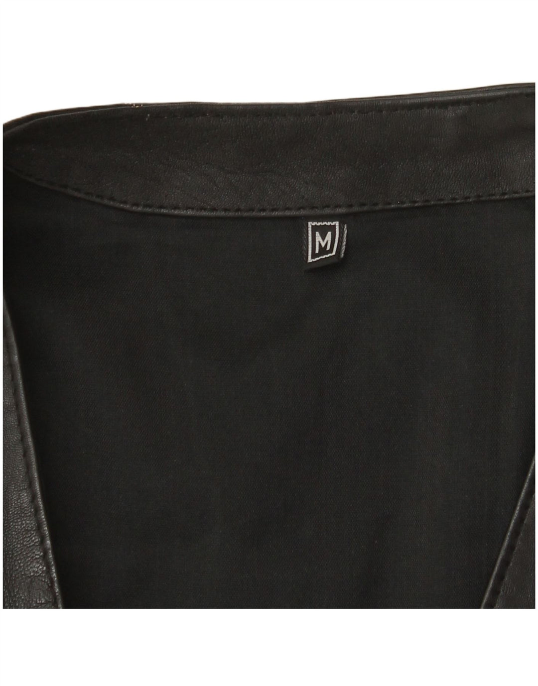 VINTAGE muški kožni prsluk srednje crne boje