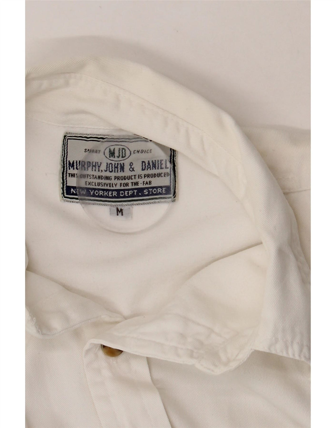 JOHN J. MURPHY Mens Shirt Medium White Cotton Vintage John J. Murphy and Second-Hand John J. Murphy from Messina Hembry 