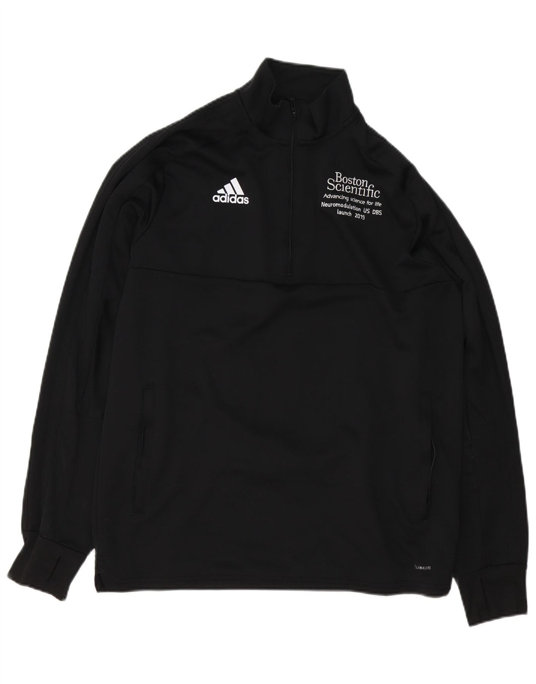 Veliki crni muški džemper Climalite Graphic Zip Deck