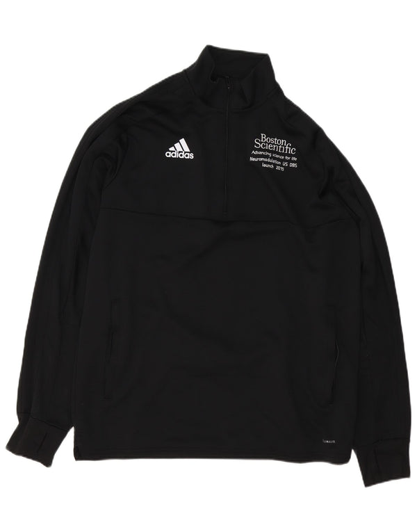 Veliki crni muški džemper Climalite Graphic Zip Deck
