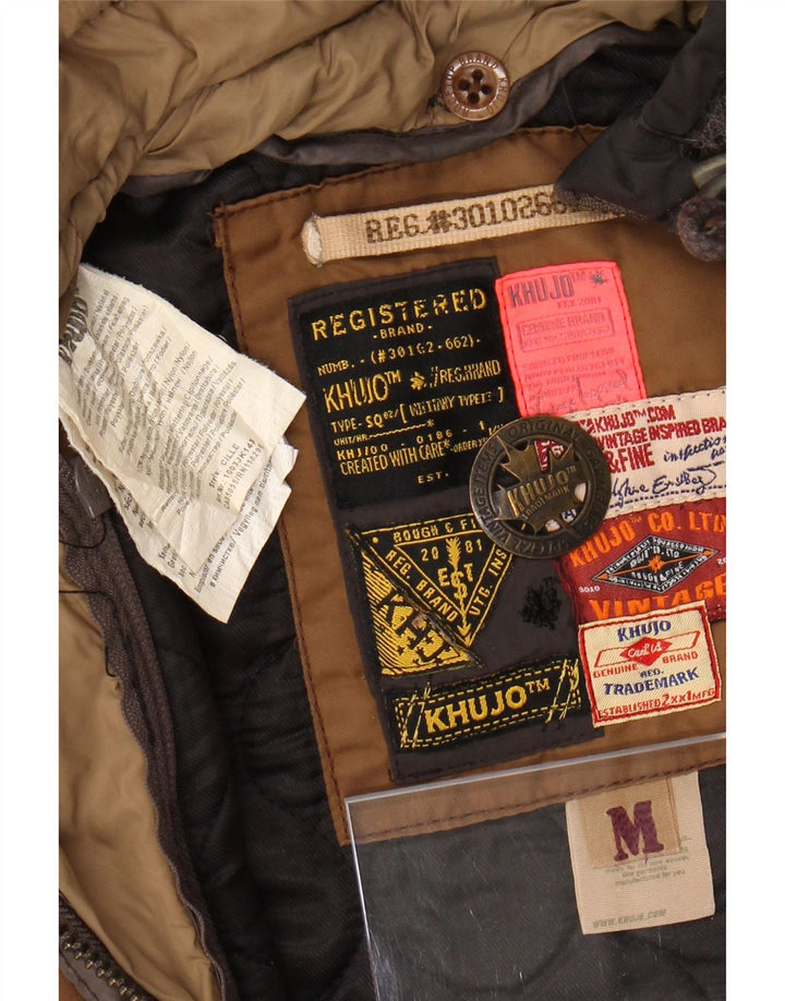 KHUJO ženska vojna parka jakna s kapuljačom UK 14 srednje smeđi poliester