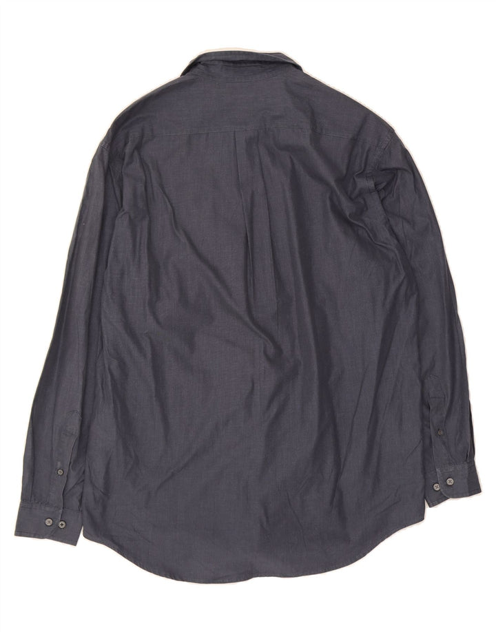 EDDIE BAUER Mens Shirt Medium Navy Blue Cotton Vintage Eddie Bauer and Second-Hand Eddie Bauer from Messina Hembry 