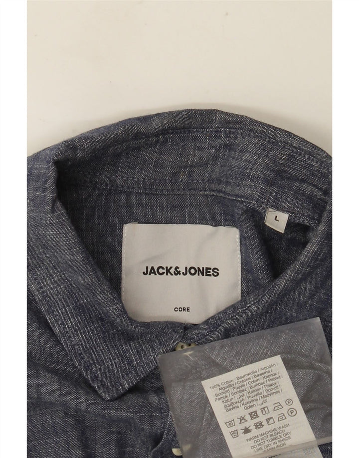 JACK & JONES muška košulja s velikim tamnoplavim pjegama